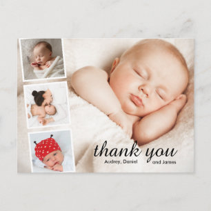 Einfache Dankeskarten für Baby Shower Postkarte