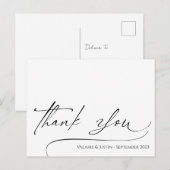Einfache Dankeskarten mit Skript Postkarte (Vorne/Hinten)