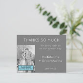 Einfache "DANKS SO VIEL" Postkarte (Stehend Vorderseite)