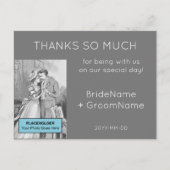 Einfache "DANKS SO VIEL" Postkarte (Vorderseite)