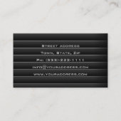 Einfache Dark Car Interieur Panel Business Card Visitenkarte (Rückseite)
