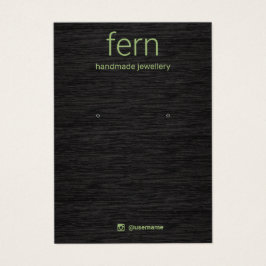 Einfache Dark Wood Earring Juwelier Display Card