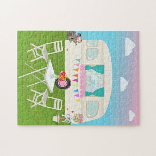 Einfache Darstellung der Reiseszene Puzzle (Horizontal)