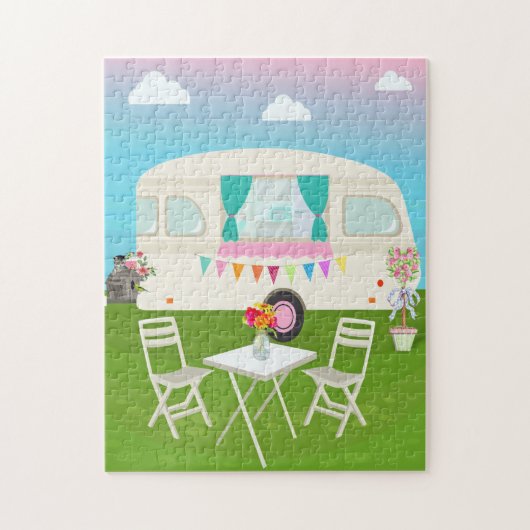 Einfache Darstellung der Reiseszene Puzzle (Vertikal)