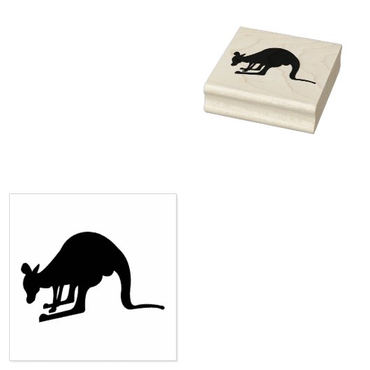 Einfache Darstellung des australischen Kangaroo be Gummistempel (Stempel)