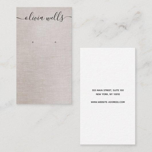 Einfache Darstellung von Beige-Signatur-Skripten Visitenkarte (Vorne/Hinten)