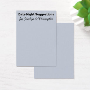 Einfache Date Night Suggestionen Dusty Blue Card