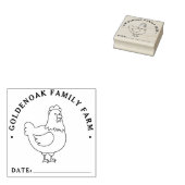 Einfache Datums-Hühnereier Personalisierte Eierfar Gummistempel (Stempel)