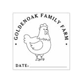 Einfache Datums-Hühnereier Personalisierte Eierfar Gummistempel (Prägung)