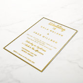 Einfache dekadente Hochzeit (Grenze) Folieneinladung (Gedreht)