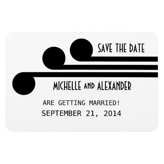 Einfache Deko Chic Speichern Sie das Date Magnet, Magnet (Horizontal)