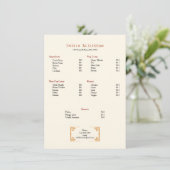 Einfache Dekorative Grenz Restaurant Menükarte (Stehend Vorderseite)