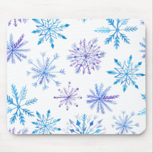 Einfache dennoch elegante Schneeflocken Mousepad