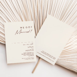 Einfache Desert Natural Weiße Hochzeitsanzeige Einladung