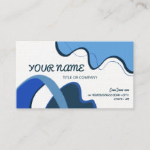 einfache Design Blue Template Business Card