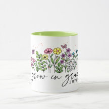EINFACHE DESIGN-BLUME "WACHSEN IN GRACE" BIBLE VER