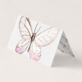 Einfache Design-Blush-Schmetterling-Platzkarte Visitenkarten (Rückseite)
