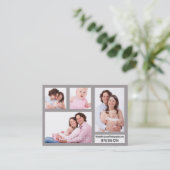 Einfache Design Fotografie Bilder Kontaktkarte Visitenkarte (Stehend Vorderseite)