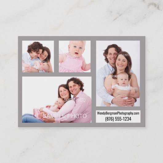 Einfache Design Fotografie Bilder Kontaktkarte Visitenkarte (Vorderseite)