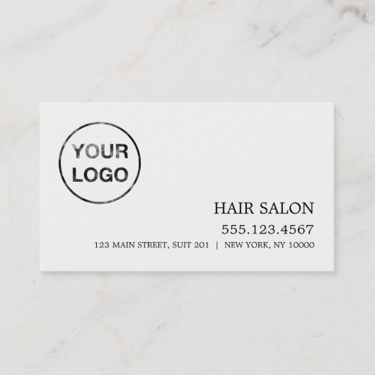 Einfache Design Logo-Bestellkarte Terminkarte (Rückseite)