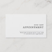 Einfache Design Logo-Bestellkarte Terminkarte (Vorderseite)