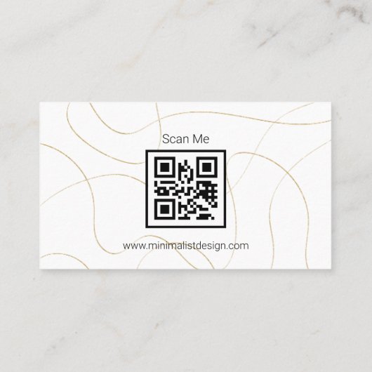 Einfache Design QR Code Berufliche Visitenkarte (Rückseite)