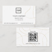 Einfache Design QR Code Berufliche Visitenkarte (Vorne/Hinten)