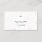 Einfache Design QR Code Berufliche Visitenkarte (Vorderseite)