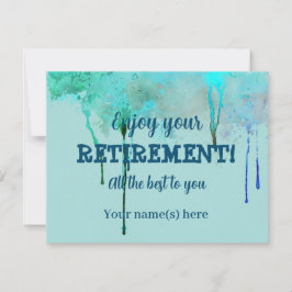 Einfache Design Watercolor Aquamarine Anforderunge Mitteilungskarte