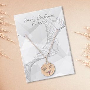 Einfache Designer Schmuck Necklace Holder Display Visitenkarte