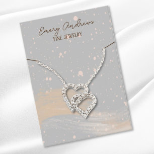 Einfache Designer Schmuck Necklace Holder Display Visitenkarte