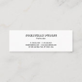 Einfache Designvorlage Elegant Minimalistisch mode Mini Visitenkarte (Rückseite)