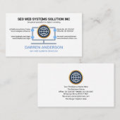 Einfache Desktop-PC-Platinenwebtechnologie Visitenkarte (Vorne/Hinten)