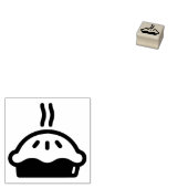 Einfache Dessert-Food Steaming Pie Miniatur Gummistempel (Stempel)