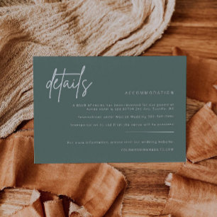 Einfache Details Hochzeitseinladung Beilagekarte Dankeskarte