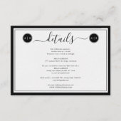 Einfache Details in Schwarz und Weiß Begleitkarte (Vorderseite)