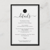 Einfache Details in Schwarz und Weiß Begleitkarte (Vorderseite)