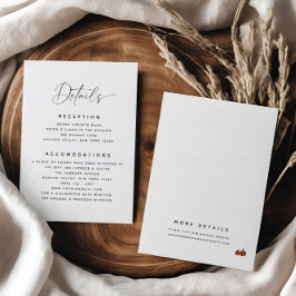 Einfache Details Pumpkins Website Hochzeit Begleitkarte