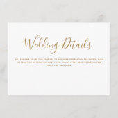 Einfache Details zur Goldhochzeit Begleitkarte (Vorderseite)