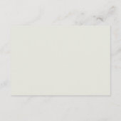Einfache Details zur Hochzeit an der Grenze Begleitkarte (Rückseite)