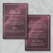 Einfache Details zur Hochzeit im Burgund Begleitkarte