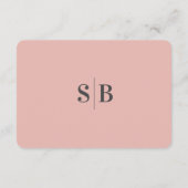 Einfache Details zur Hochzeit in Rosa Begleitkarte (Rückseite)