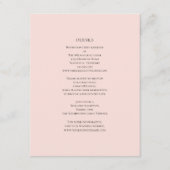 Einfache Details zur Hochzeit in Rosa Begleitkarte (Vorderseite)