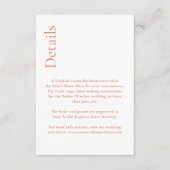 Einfache Details zur Hochzeit von Zitrusfrüchten Begleitkarte (Vorderseite)