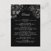 Einfache Details zur klassischen gotischen Schwarz Begleitkarte (Vorderseite)