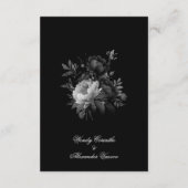 Einfache Details zur klassischen gotischen Schwarz Begleitkarte (Rückseite)