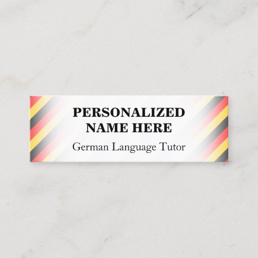 Einfache deutsche Tutor-VisiCard Mini Visitenkarte (Vorderseite)