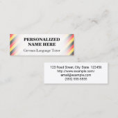 Einfache deutsche Tutor-VisiCard Mini Visitenkarte (Vorne/Hinten)