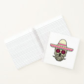Einfache Dia de Muertos Skull mit Hat | Notizbuch (Innenseite)