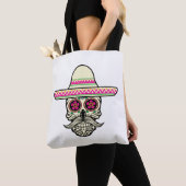 Einfache Dia de Muertos Skull mit Hat | Tragetasch Tasche (Von Nahem)